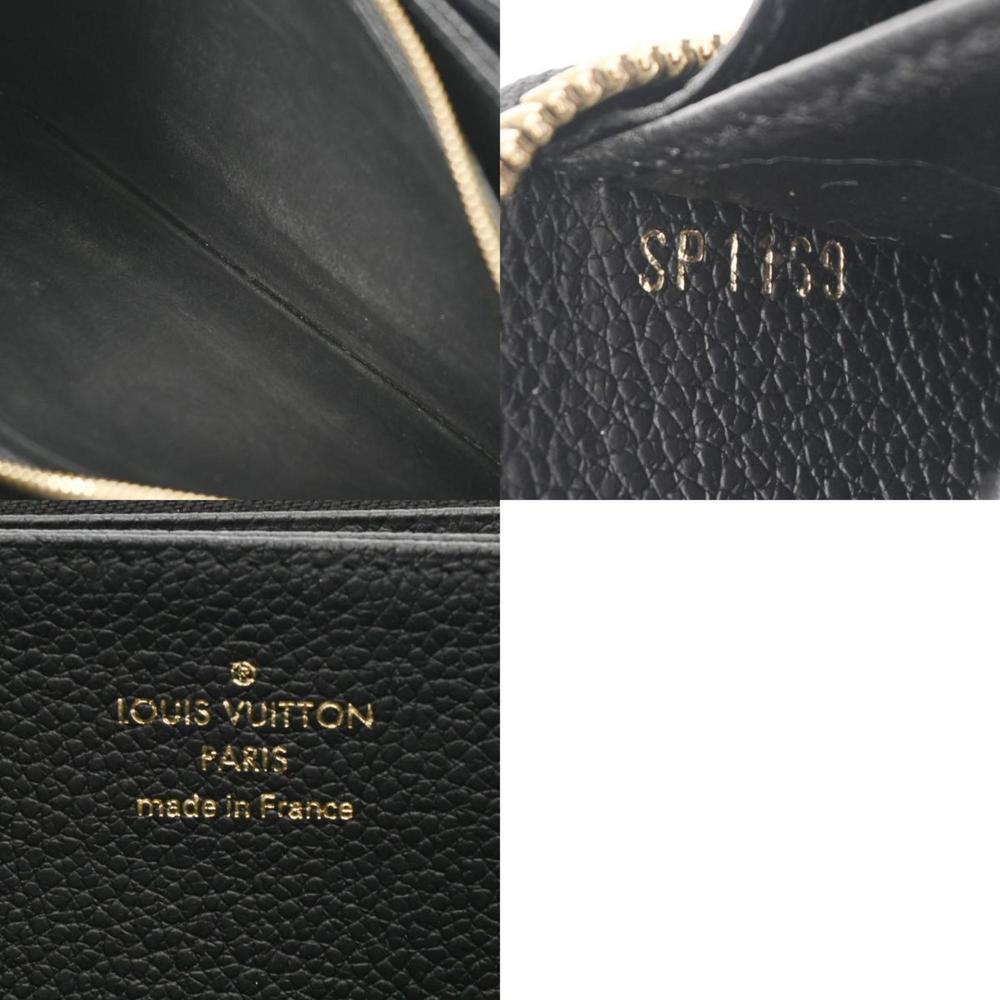 LOUIS VUITTON Monogram Empreinte Zippy Wallet Noir M61864 Women's Leather Long - Picture 13 of 13